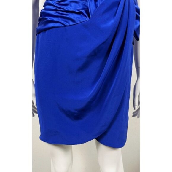 VICKY TIEL BLUE RUNWAY COUTURE DRESS XS - Picture 4 of 12